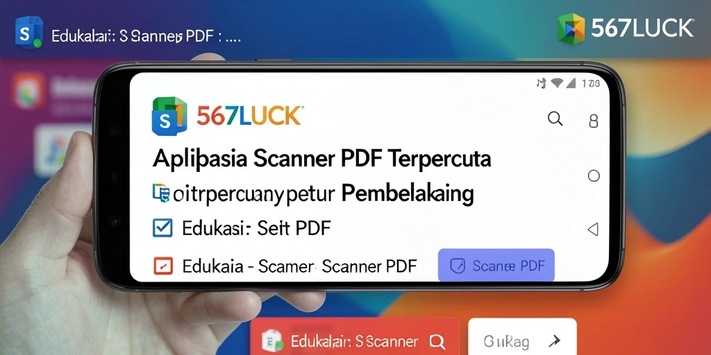 Tampilan antarmuka aplikasi Scanner PDF 567LUCK yang intuitif.