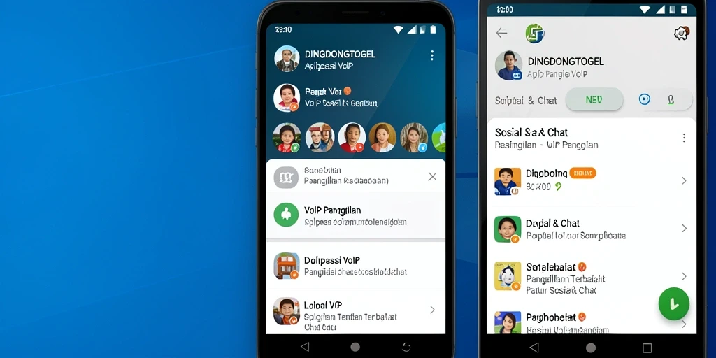 Tampilan antarmuka DINGDONGTOGEL untuk VoIP Panggilan yang interaktif.