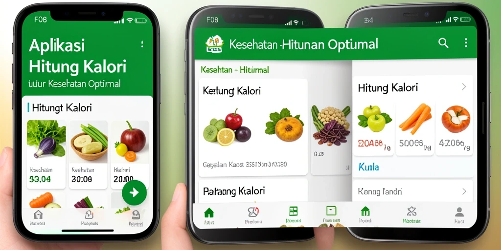 Antarmuka F08 yang ramah pengguna untuk menghitung kalori dengan mudah.