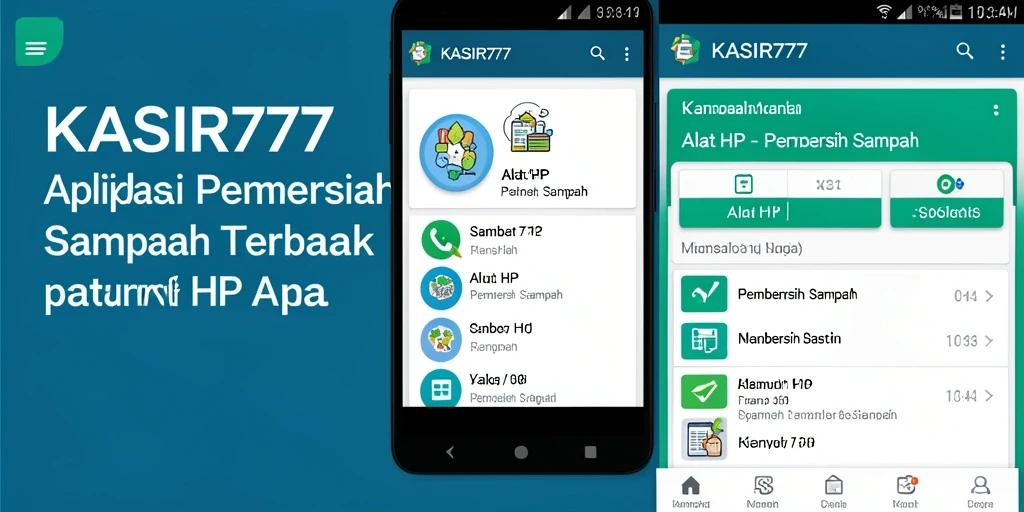 Antarmuka KASIR777 yang bersih dan fungsional untuk pembersihan sampah.