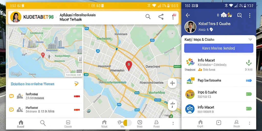 Tampilan aplikasi KUDETABET98 menunjukkan kondisi lalu lintas terkini.