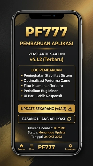 Tampilan riwayat versi pf777